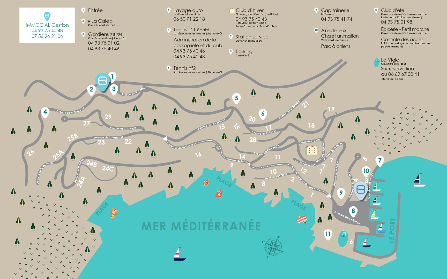 Plan de la cité Marine de Port la Galère